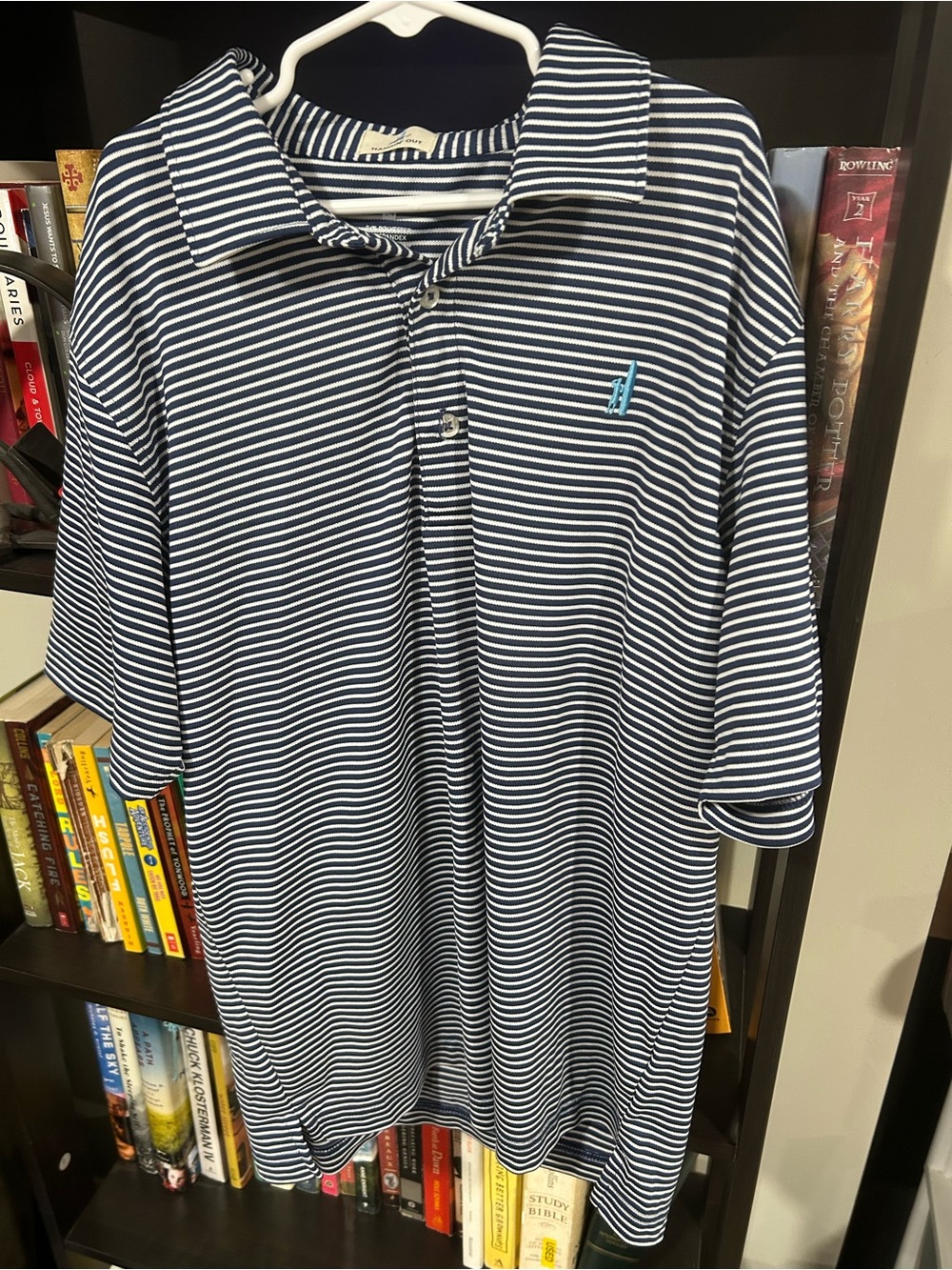 Johnnie-O boy’s Striped Navy and White Polo